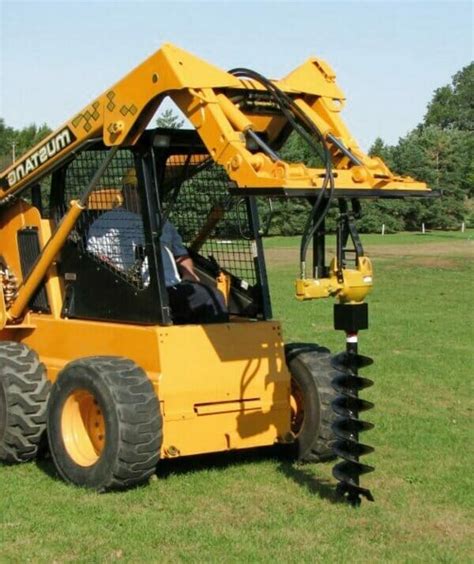 best skid steer post digger|skid steer post hole attachment.